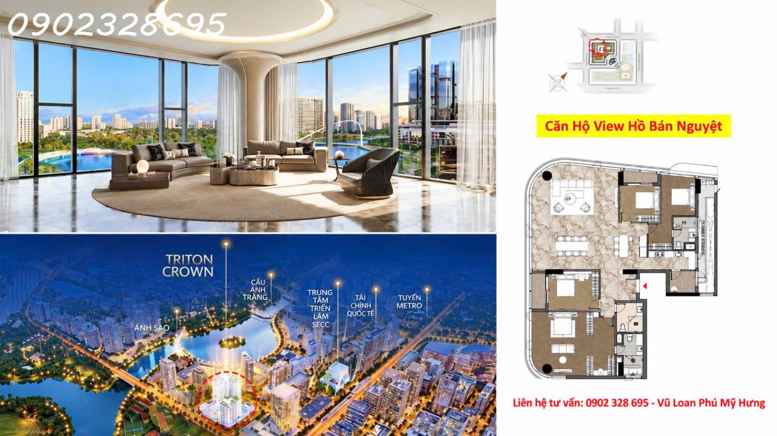 CĂN HỘ HỒ BÁN NGUYỆT PHÚ MỸ HƯNG - TRITON CROWN CR9 16022871