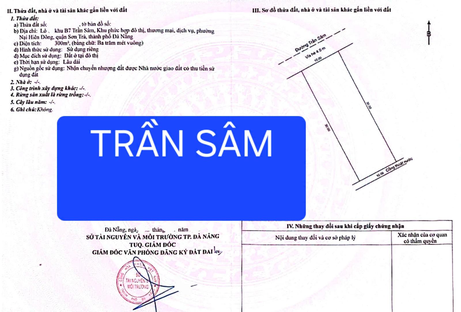 💥HÀNG HIẾM - Cặp đất đường Trần Sâm - DT: 600m2 -Gía đầu tư 16023174