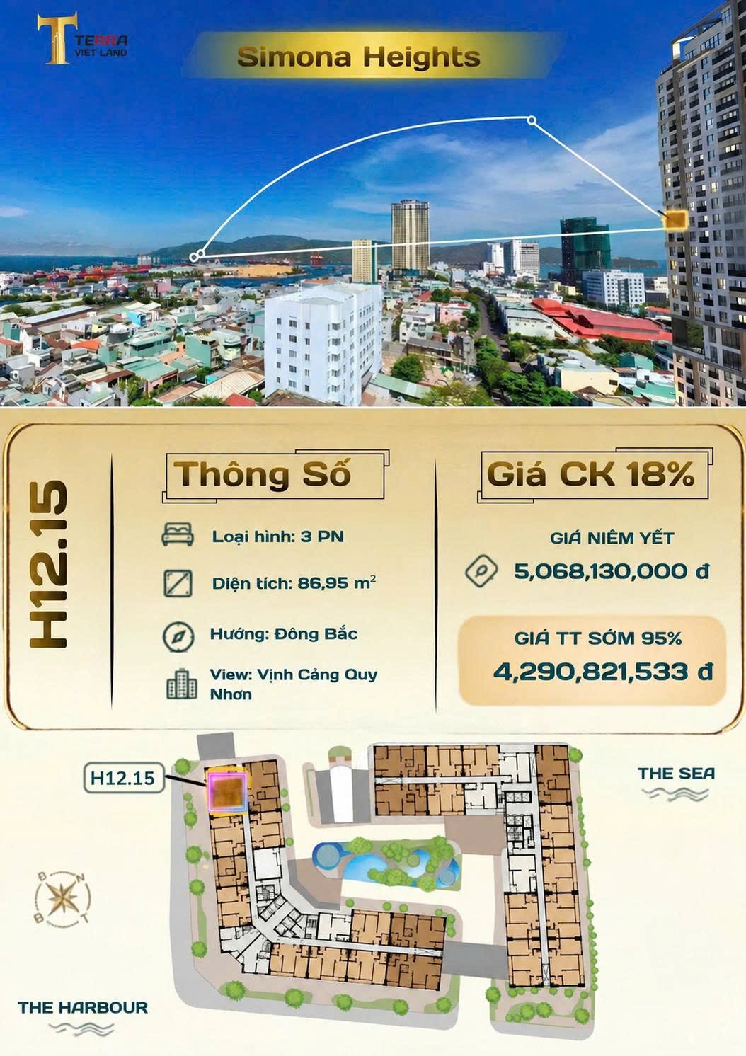 🚨 CHÍNH CHỦ CẦN BÁN GẤP CĂN 3PN SIMONA HEIGHTS QUY NHƠN – THIỆN CHÍ BỚT GIÁ! 16023223