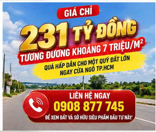 Giữ 231 Tỷ Tiền Mặt  Hay Nắm Trong Tay 3,3ha Đất Tại Của Ngõ Sài Gòn 16023250