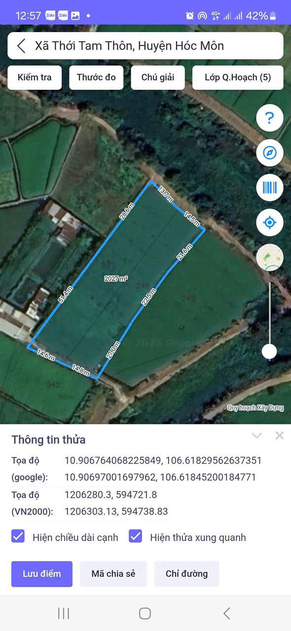 ĐẤT VƯỜN MT BỜ KÊNH TRUNG ĐÔNG 7 HÓC MÔN 4.000M²  GIÁ 2,799 TRIỆU/M² 16023550