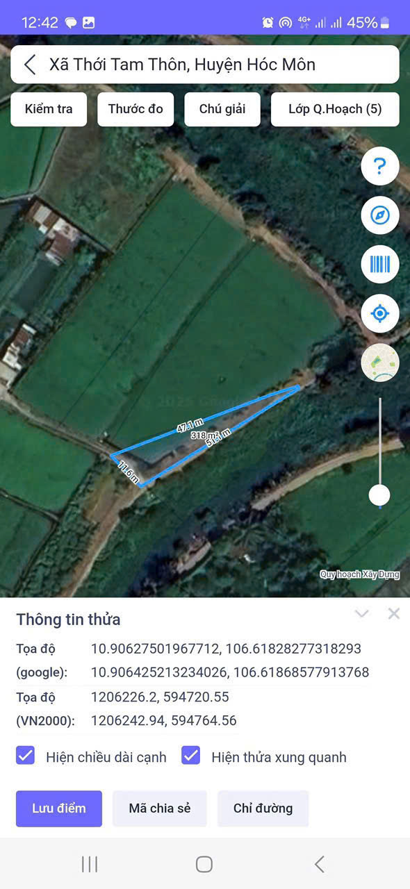 ĐẤT VƯỜN MT BỜ KÊNH TRUNG ĐÔNG 7 HÓC MÔN 4.000M²  GIÁ 2,799 TRIỆU/M² 16023550