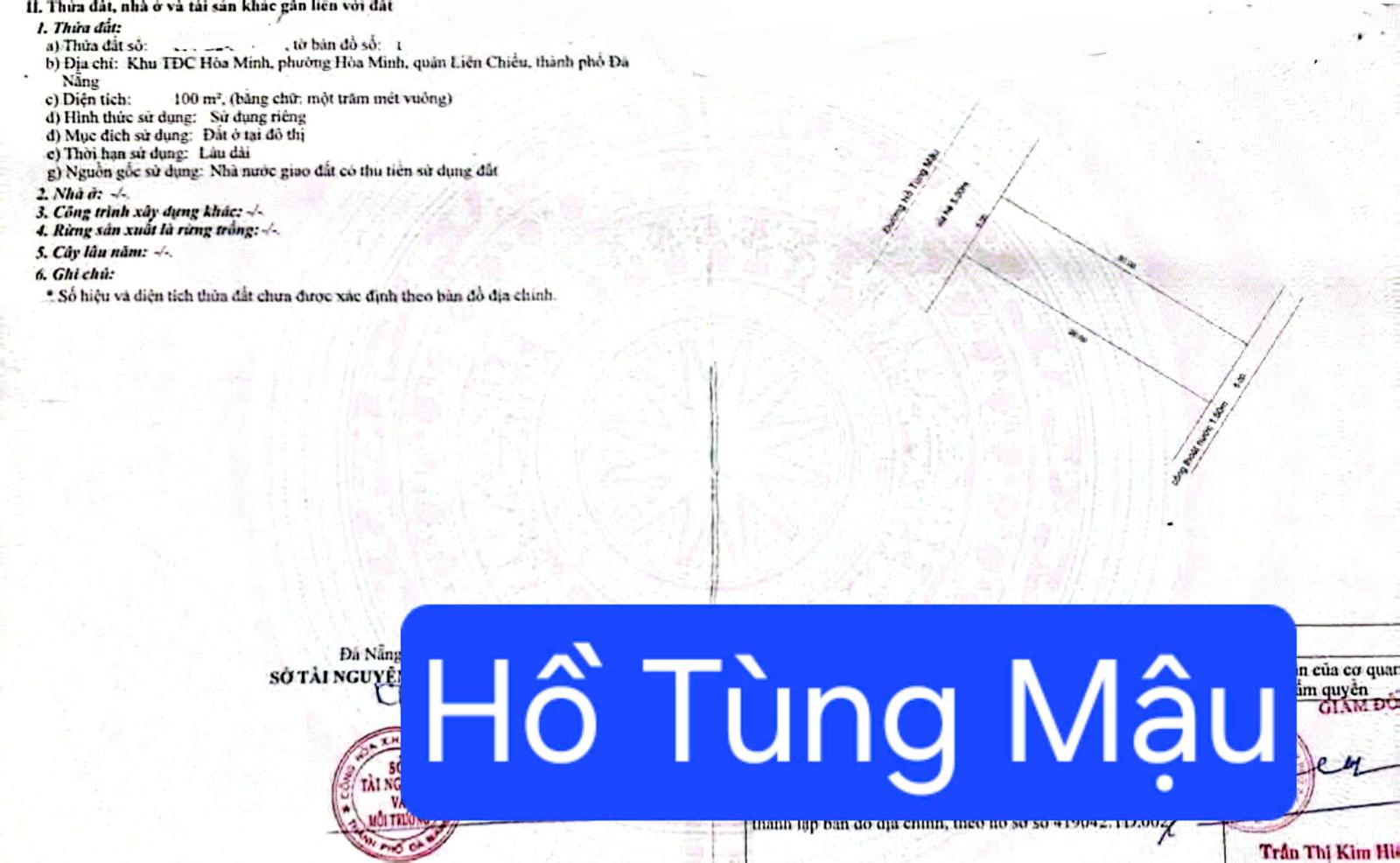 Bán đất trục đường kinh doanh đường 10,5m Hồ Tùng Mậu 16023556