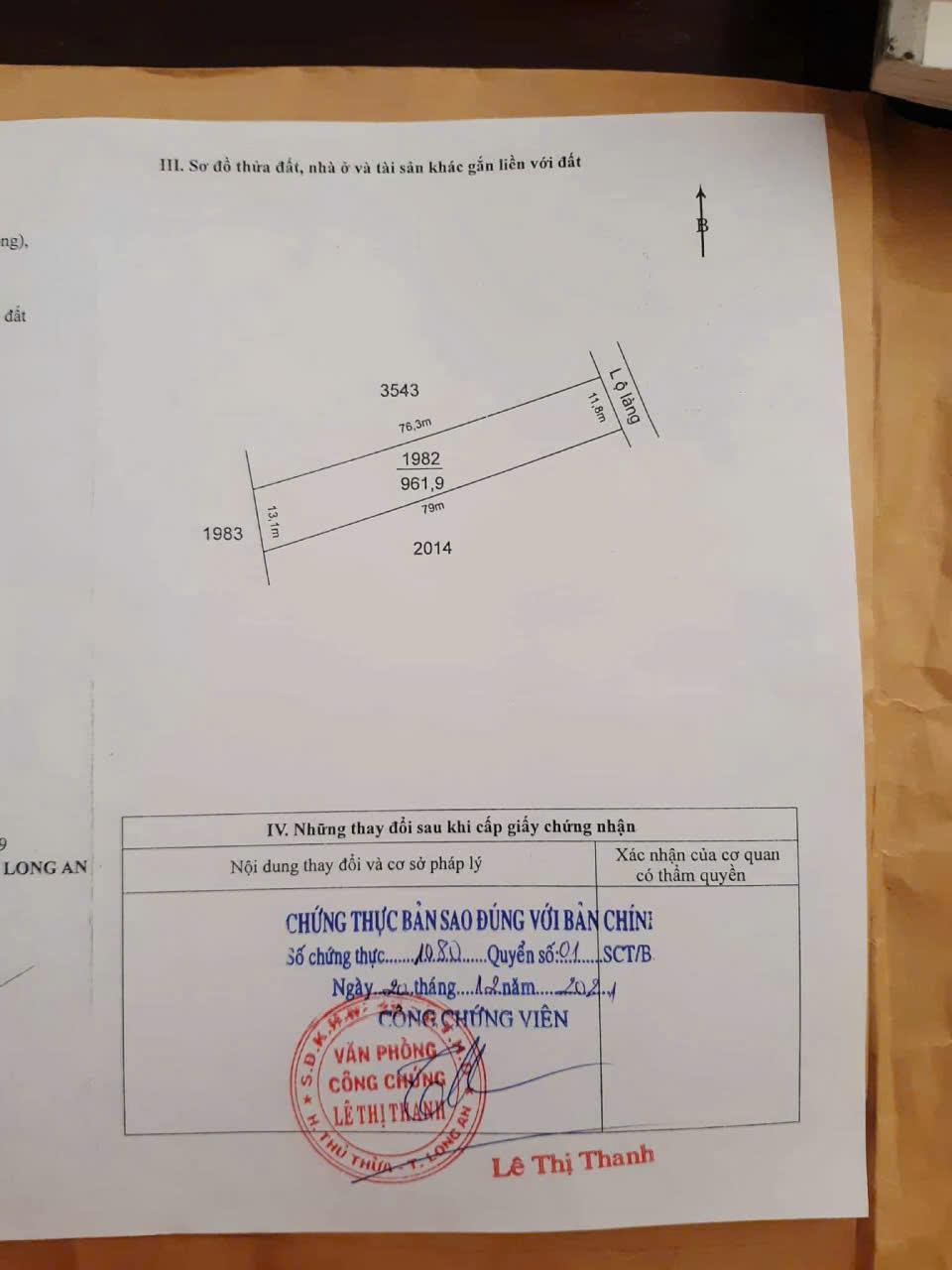 Bán đất thủ thừa sát kcn hòa bình, đón đầu sóng phát triển đô thị 16023666