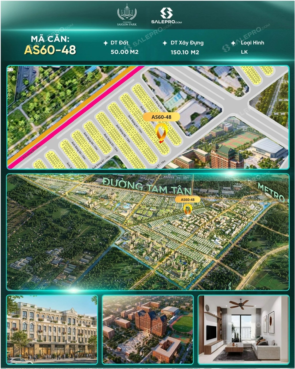 Kính gửi Anh/Chị thông tin căn:🔹 Mã căn: AS60-48 NHÀ PHỐ VINHOMES HỐC MÔN 16023896