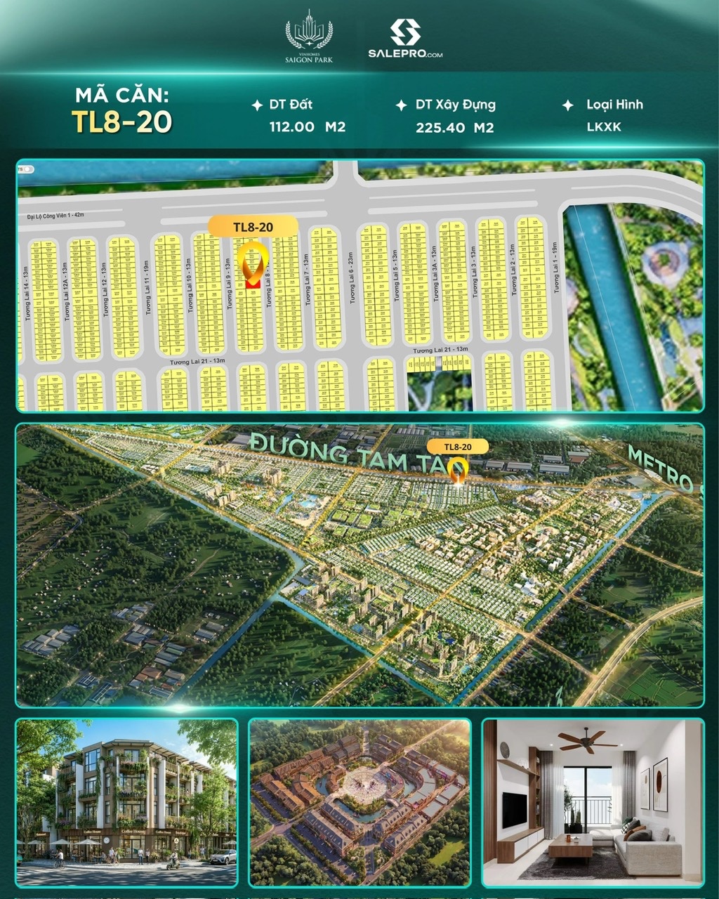 Kính gửi Anh/Chị thông tin căn:🔹 Mã căn: TL8-20 Căn XẼ KHE VINHOMES HỐC MÔN 16023907