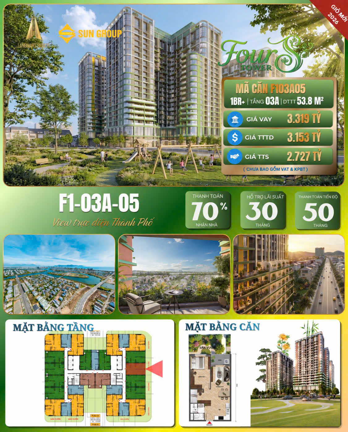 CĂN HỘ SÂN VƯỜN FOUR S TOWER – CHỈ TỪ 2,7 TỶ - SỐNG XANH GIỮA LÒNG ĐÀ NẴNG 16023987