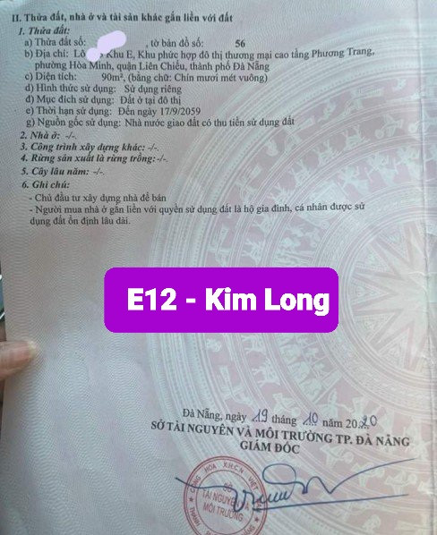 🔴💥Bán đất - Khu E Kim Long - Đường Hòa Phú 21 16024306
