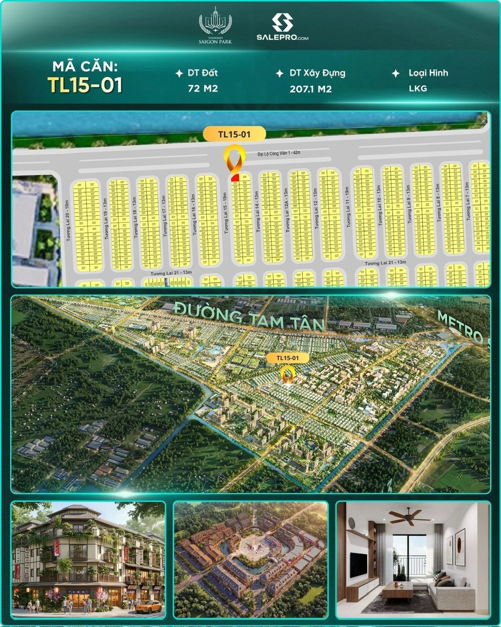 Kính gửi Anh/Chị thông tin căn 🔹 Mã căn: TL15-01 CĂN GÓC VINHOMES HÓC MÔN 16024554