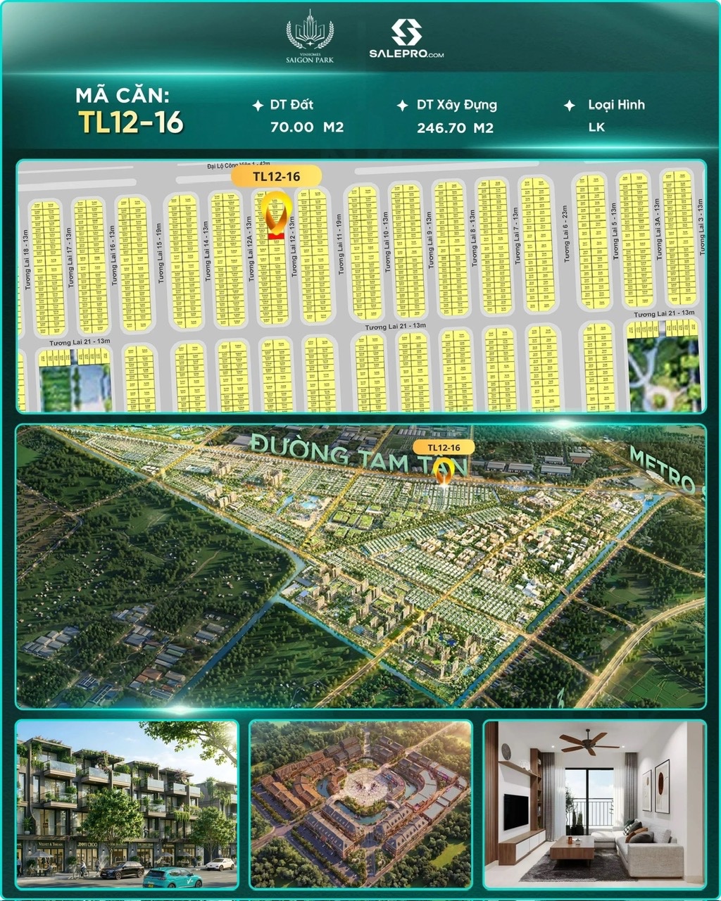 Kính gửi Anh/Chị thông tin căn: 🔹 Mã căn: TL12-16 NHÀ PHỐ VINHOEMS HÓC MÔN 16024571