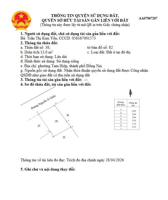BÁN NHÀ MẶT TIỀN NGUYỄN ÁI QUỐC – VỊ TRÍ ĐẸP, TIỀM NĂNG KINH DOANH CAO 16024707