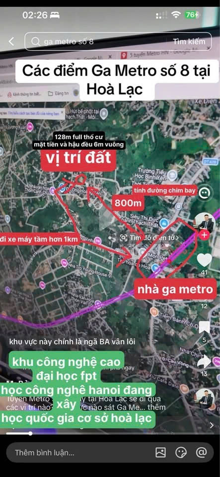 Chính chủ bán 2 lô đất Hạ Bằng, Hà Nội, 128m2 full thổ cư-lô, giá chỉ 3,6x tỷ, gần metro 16024874