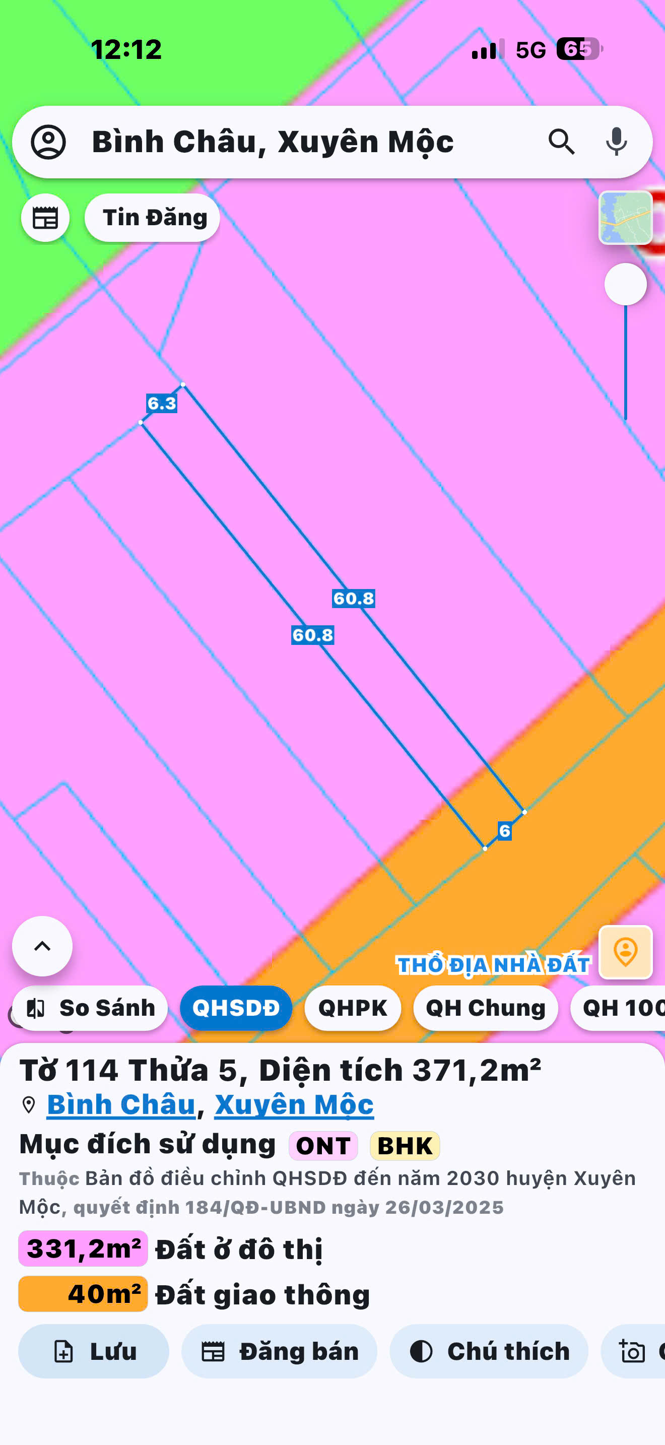 SIÊU PHẨM ĐẤT BÌNH CHÂU – XUYÊN MỘC  VỊ TRÍ ĐẮC ĐỊA, TIỀM NĂNG ĐẦU TƯ-35TR/M2 16024929