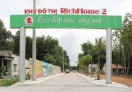 Bán lô góc 2 mặt tiền P4 (104m2) dự án Rich Home 2- Hòa Lợi- Bến Cát- Bình Dương. LH 0934 855 499