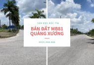 Bán đất nền mb81 thị trấn Tân Phong Quảng Xương cách QL1A 50m