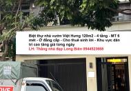 Bán Lô Biệt Thự Nhà Vườn KĐT Việt Hưng DT 120m2x4T - Mặt tiền 6 mét 0969568293