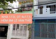 Bán Nhà Hẻm 8m 1/ Sát Mặt Tiền Lê Văn Thọ Phường 9 Gò Vấp 4x17,2 Đúc 2 Tấm chỉ 8 tỷ