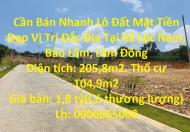 Cần Bán Nhanh Lô Đất Mặt Tiền Đẹp Vị Trí Đắc Địa Tại Xã Lộc Nam, Bảo Lâm, Lâm Đồng