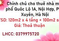 💥Chính chủ cho thuê nhà mặt phố Quôc Lộ 1A, Nội Hợp, Phú Xuyên, 0379975720
