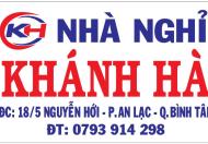 Nhà nghỉ Khánh Hà cho thuê phòng trọ theo tháng hoặc ngày tại Nguyễn Hới, Bình Tân; 0793914298
