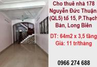 ⭐Cho thuê nhà 178 Nguyễn Đức Thuận, (QL5) tổ 15, P.Thạch Bàn, Long Biên, 11tr/th; 0966274688
