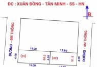 Xuân Đồng - Tân Minh - Sóc Sơn - Hà Nội.
DT = 2 Lô ( 51m2 + 60m2 )